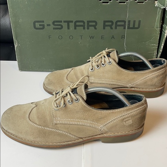 G-Star Garret Theo Earth Suede wingtips tan US8 - Picture 4 of 8